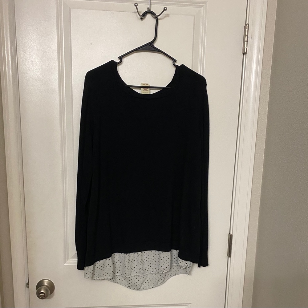 Black sweater blouse
